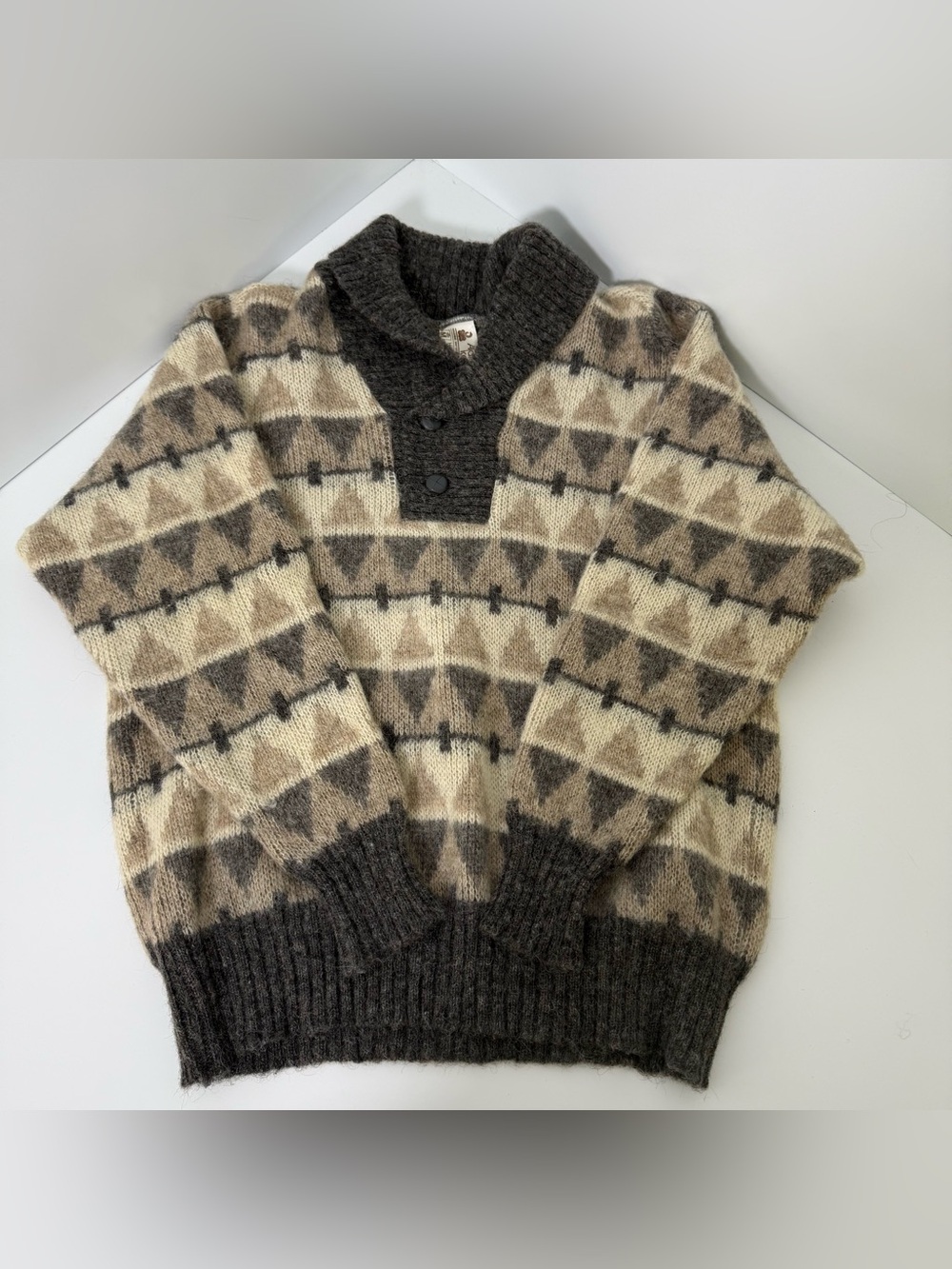 VTG Alafoss Icewool Sweater Men’s  M Pure New Wool Made In Iceland 1980s Nordic